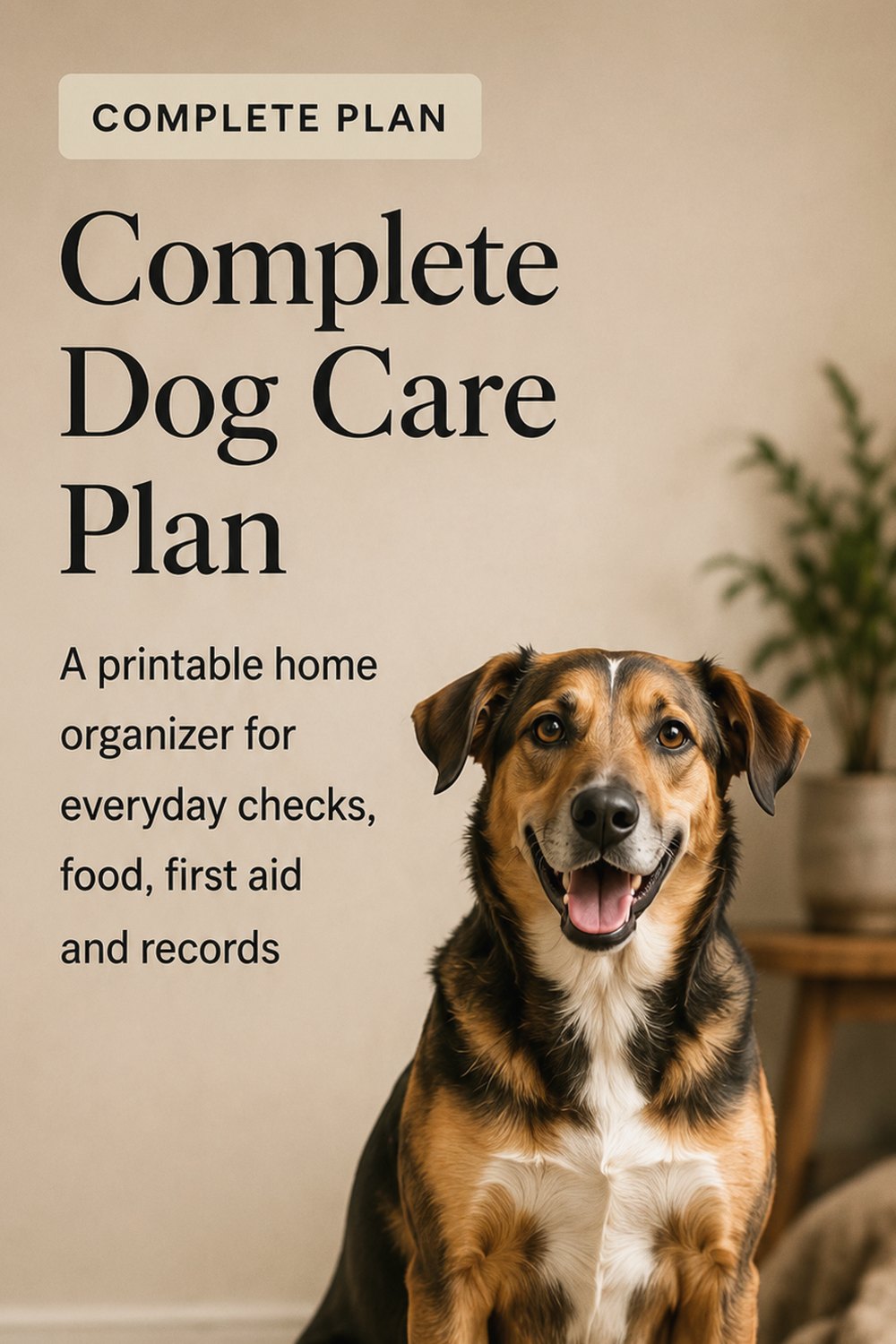 The Complete Dog Care Plan cover with a dog