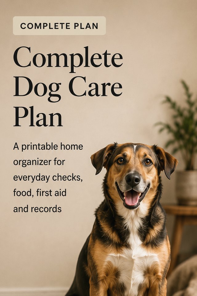 The Complete Dog Care Plan cover with a dog